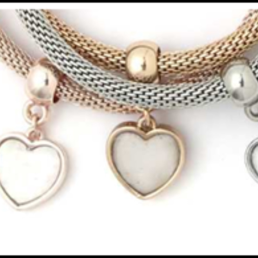 Heart Bangle Set - Picture 2 of 2